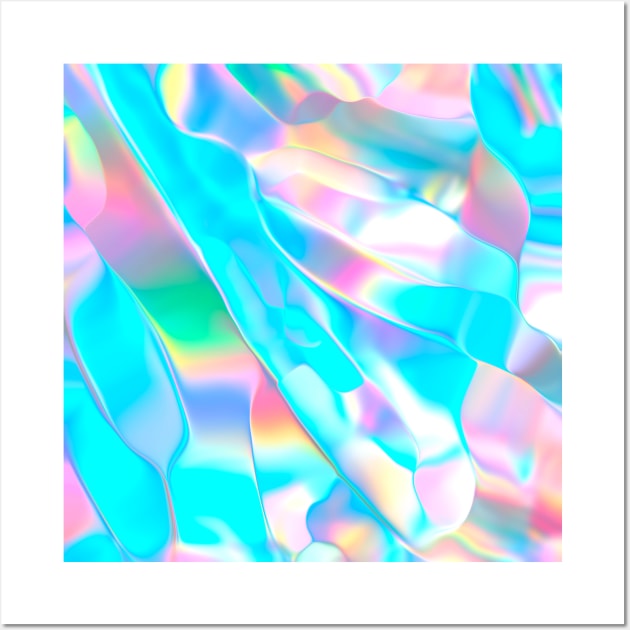 Blue Opal Iridescent Wall Art by Trippycollage